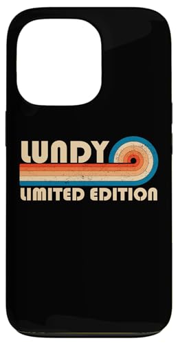 LUNDY Surname Retro Vintage 80s 90s Birthday Reunion Hülle für iPhone 13 Pro von Last Name Matching Family Name