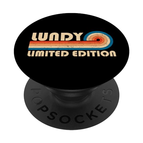 LUNDY Surname Retro Vintage 80s 90s Birthday Reunion PopSockets Klebender PopGrip LUNDY Surname Retro Vintage 80s 90s Birthday Reunion PopSockets Klebender PopGrip von Last Name Matching Family Name