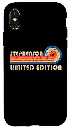 STEPHENSON Surname Retro Vintage 80s 90s Birthday Reunion Hülle für iPhone X/XS von Last Name Matching Family Name