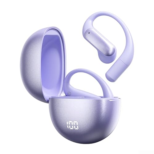 Lastdaytime AI Translator Earbuds 5.4 Zwei-Wege-Smart-Sprach-Echtzeit-Übersetzung, kabellose Kopfhörer (lila AI) von Lastdaytime