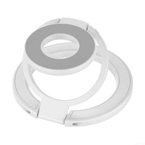 Lastdaytime Magnetischer Handy-Ringhalter mit sicherem Griff, verstellbarer Ständer für Fitnessstudio, Auto, kompakt, leicht, tragbares Design (weiß) von Lastdaytime
