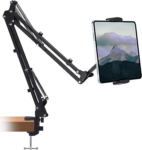 Lasuki Handy Gelenkarmhalterung Tablet Halterung Handy Halterung mit Smartphone Handy Halter Universal Flexible Lang Arm Handy Ständer für iPhone/Samsung/Huawei und 4-6,7 Zoll Geräte von Lasuki