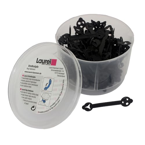 Laurel Briefknopf Sigma aus Polyethylen, 48 x 8 mm, Dose, schwarz von Laurel