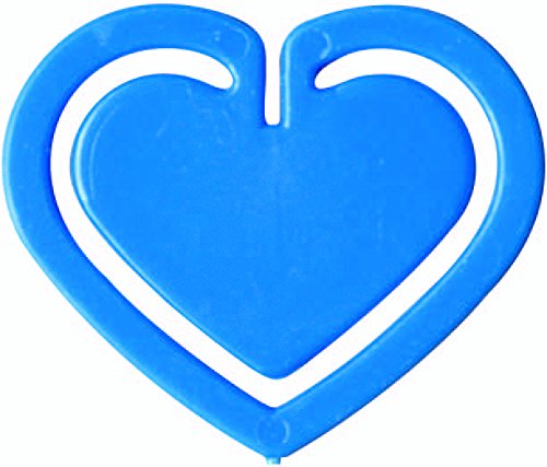 Laurel Büroklammer Herz-Klip, PS Beutel, blau von Laurel