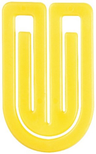 Laurel Büroklammer King Klips aus Polystyrol, 75 mm, Beutel, gelb von Laurel