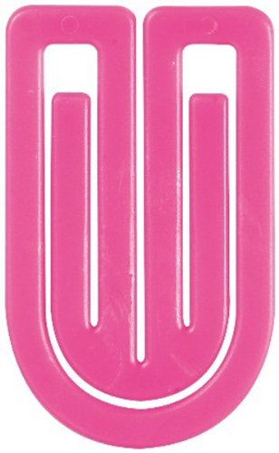 Laurel Büroklammer King Klips aus Polystyrol, 75 mm, Beutel, pink von Laurel