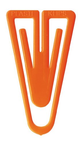 Laurel Büroklammer Plastiklips aus Polystyrol, 21 mm, Dose, orange von Laurel