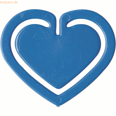 Laurel Büroklammern Herzklip 30mm VE=1000 Stück blau von Laurel