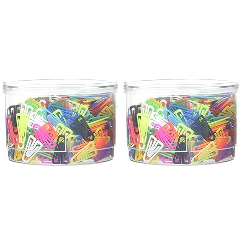 Laurel Plastikklips 25 mm antimagnetisch 500 Stück farblich sortiert (Packung mit 2) von Laurel