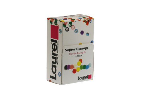 Laurel Superreissnagel aus Polystyrol, 14 mm, grund/leuchtfarben sortiert 4001782322294 von Laurel