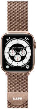 LAUT Steel Loop - Gurt - Smartwatch - Gold - Apple - Watch Series 1-8 & SE & ULTRA - Magnesium - Silikon - Edelstahl (LAUT_AWL_ST_GD) von LAUT