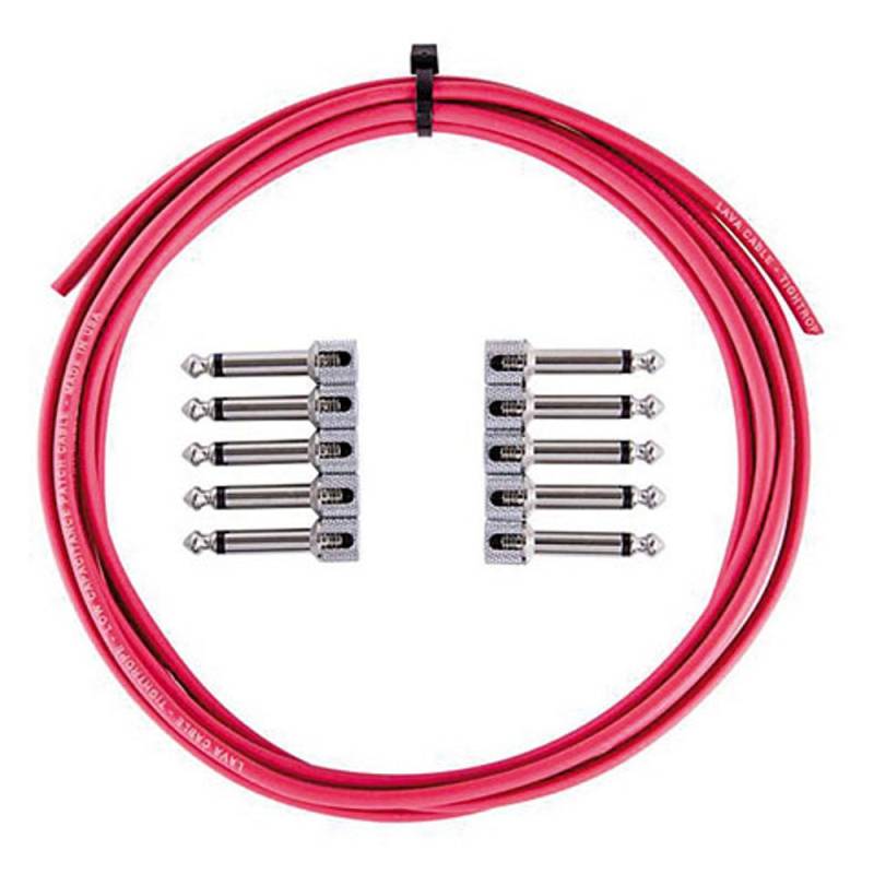 Lava Cable TiightRope Solder_Free Kit 10, lötfreier Patchkabel-Kit, Rot, abgewinkelt von Lava Cable