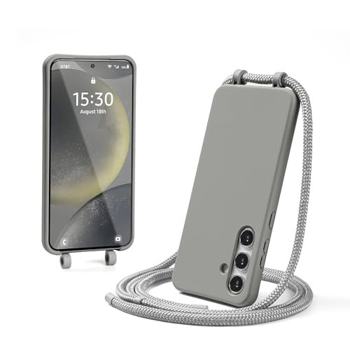 Lawonda Handykette Hülle für Samsung Galaxy Handyhülle mit Band und Schutzfolie, Umhängen Case mit Schnur zum Umhängen Kordel Necklace Hülle Schutzhülle (Grau, für Samsung Galaxy A54 5G) Lawonda Handykette Hülle für Samsung Galaxy Handyhülle mit Band und Schutzfolie, Umhängen Case mit Schnur zum Umhängen Kordel Necklace Hülle Schutzhülle (Grau, für Samsung Galaxy A54 5G) von Lawonda