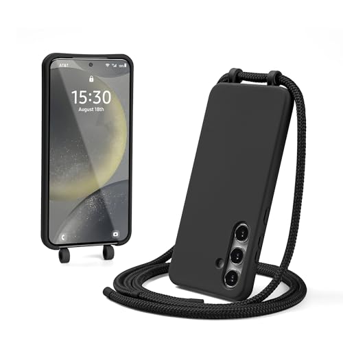 Lawonda Handykette Hülle für Samsung Galaxy Handyhülle mit Band und Schutzfolie, Umhängen Case mit Schnur zum Umhängen Kordel Necklace Hülle Schutzhülle (Schwarz, für Samsung Galaxy A54 5G) Lawonda Handykette Hülle für Samsung Galaxy Handyhülle mit Band und Schutzfolie, Umhängen Case mit Schnur zum Umhängen Kordel Necklace Hülle Schutzhülle (Schwarz, für Samsung Galaxy A54 5G) von Lawonda