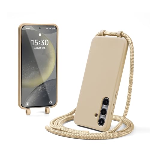 Lawonda Handykette Hülle für Samsung Galaxy Handyhülle mit Band und Schutzfolie, Umhängen Case mit Schnur zum Umhängen Kordel Necklace Hülle Schutzhülle(Beige, für Samsung Galaxy A55) Lawonda Handykette Hülle für Samsung Galaxy Handyhülle mit Band und Schutzfolie, Umhängen Case mit Schnur zum Umhängen Kordel Necklace Hülle Schutzhülle(Beige, für Samsung Galaxy A55) von Lawonda