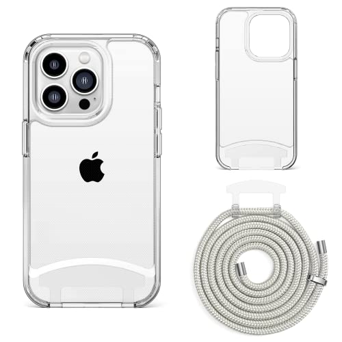 Lawonda Kompatibel mit iPhone 11 Pro Max Hülle, Handykette mit abnehmbarem Band Hülle Seil Necklace Verstellbarer Halskette Handyhülle mit Kordel Tasche Schutzhülle Klar von Lawonda