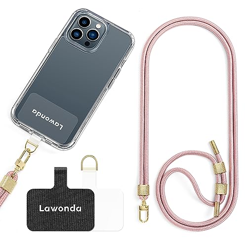 Lawonda Phone Lanyard Universal Cell Phone Crossbody Strap with Adjustable Nylon Neck Lanyard 2 Pieces Black and Clear Patch for Most Smartphones with Full Coverage Case Lawonda Phone Lanyard Universal Cell Phone Crossbody Strap with Adjustable Nylon Neck Lanyard 2 Pieces Black and Clear Patch for Most Smartphones with Full Coverage Case von Lawonda