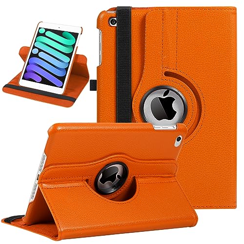 LayYun iPad Mini Hülle für iPad Mini 5 2019/Mini 4 2015 (5. / 4. Generation 7,9 Zoll) – 360 Grad drehbarer Ständer Schutzhülle mit automatischer Wake/Sleep-Funktion (Orange) von LayYun