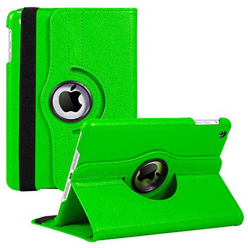 Schutzhülle für iPad Mini 1 / 2 / 3, 360 Grad drehbarer Ständer, Smart Cover mit automatischer Sleep- / Wake-Funktion, Grün von LayYun