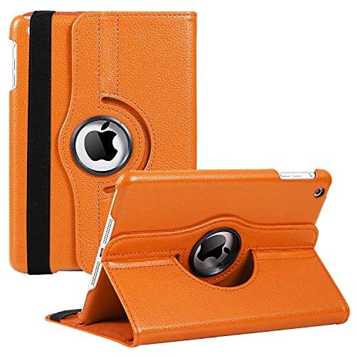 Schutzhülle für iPad Mini 1 / 2 / 3, 360 Grad drehbarer Ständer, Smart Cover mit automatischer Sleep-/Wake-Funktion für Apple iPad Mini 1 / iPad Mini 2 / iPad Mini 3 (orange) von LayYun