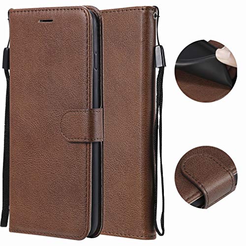 Laybomo für Motorola Moto G5S / XT1793 / XT1794 Ledertasche Schuzhülle Weiches TPU Silikon Flip Cover Magnetisch Brieftasche Schale Handyhülle für Moto G5S mit Kartensteckplatz, Geschäft (Braun) von Laybomo