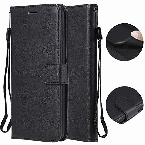 Laybomo für Motorola Moto G5S / XT1793 / XT1794 Ledertasche Schuzhülle Weiches TPU Silikon Flip Cover Magnetisch Brieftasche Schale Handyhülle für Moto G5S mit Kartensteckplatz, Geschäft (Schwarz) von Laybomo