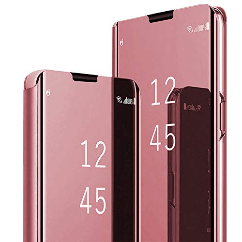 Handyhülle für Samsung Galaxy A52 A52s Hülle Leder Flip Original Case Cover Spiegel Galaxy A52 Schutzhülle Clear View Klapphülle Standfunktion 360 Grad Bumper Stoßfest Cover für Samsung A52s Tasche von Layeri