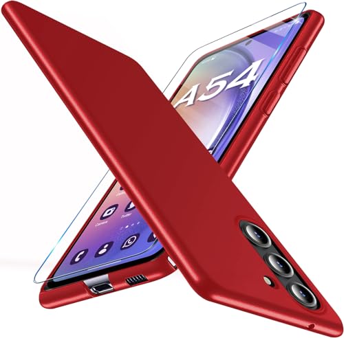 Layeri PC Hart Handyhülle für Samsung Galaxy A54 5G Hülle mit Schutzfolie [0.5mm Extrem Dünn] Schutzhülle für Samsung A54 5G Case Ultra Dünn Anti-Fingerabdrucke Kratzfest Matte Galay A54 Cover von Layeri