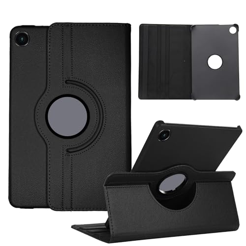 Laywaam Hülle Kompatibel mit Samsung Galaxy Tab A9 8.7 Zoll 2023 (SM-X110/SM-X115), 360° Drehbar Multi-Winkel PU Leder Schutzhülle Tasche von Laywaam