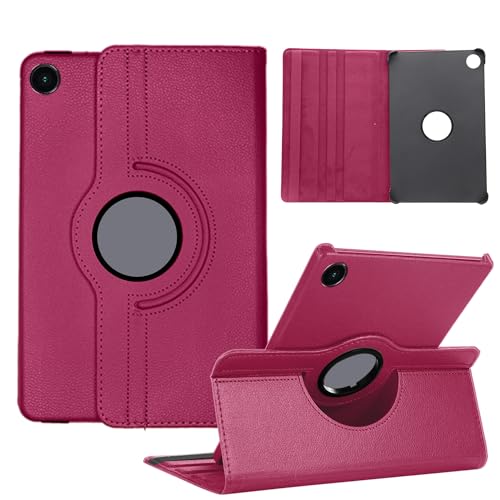 Laywaam Hülle Kompatibel mit Samsung Galaxy Tab A9 8.7 Zoll 2023 (SM-X110/SM-X115), 360° Drehbar Multi-Winkel PU Leder Schutzhülle Tasche von Laywaam
