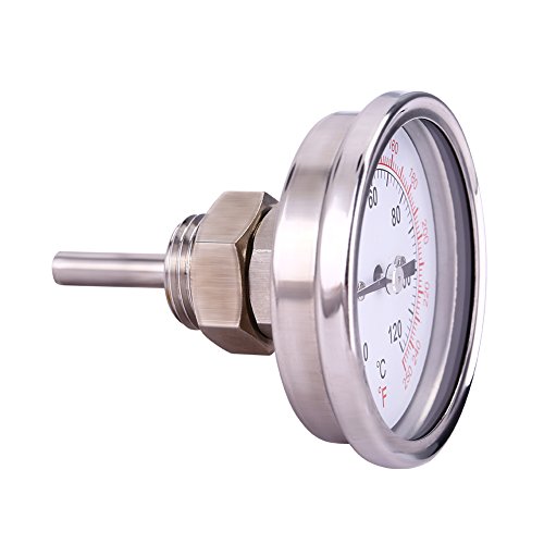 Lazmin BBQ Thermometer, Edelstahl 0 0-120 BBQ Grill Raucher Thermometer, Temperatur Meter Tester Monitor mit Gewinde und Flügelmutter Lazmin BBQ Thermometer, Edelstahl 0 0-120 BBQ Grill Raucher Thermometer, Temperatur Meter Tester Monitor mit Gewinde und Flügelmutter von Lazmin