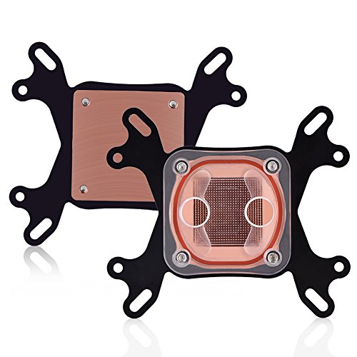 Lazmin CPU Water Cooling Block, Kühler für Wasserkühler 50mm Kupferbasis für Intel/AMD von Lazmin