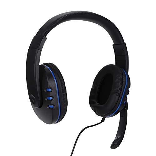 Lazmin Doppelseitiges Gaming-Headset für PS4, geräuschunterdrückender Over-Ear-Kopfhörer mit Mikrofon für PC-Spiele von Lazmin