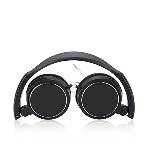 Faltbare Kopfhörer über Ohr, Faltbare kompakte kabelgebundene Stereo-HiFi-Musikkopfhörer mit TF-Karte, automatische FM Suche, EQ-Sound-Umschaltfunktion von Lazmin