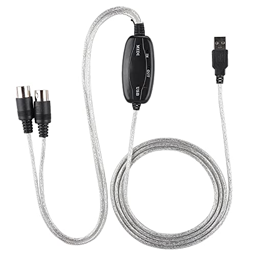 MIDI-Kabel, MIDI-zu-USB-Kabel Konverter MIDI-Interface-Adapterkabel Keyboard Music Editing Line MIDI-Kabel, MIDI-zu-USB-Kabel Konverter MIDI-Interface-Adapterkabel Keyboard Music Editing Line von Lazmin