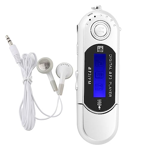 Tragbarer MP3-Musik-Player, USB-LCD-Bildschirm-Lautsprecher Stereo-FM-Radio MP3-Player-Unterstützung TF-Karte(Grau) von Lazmin