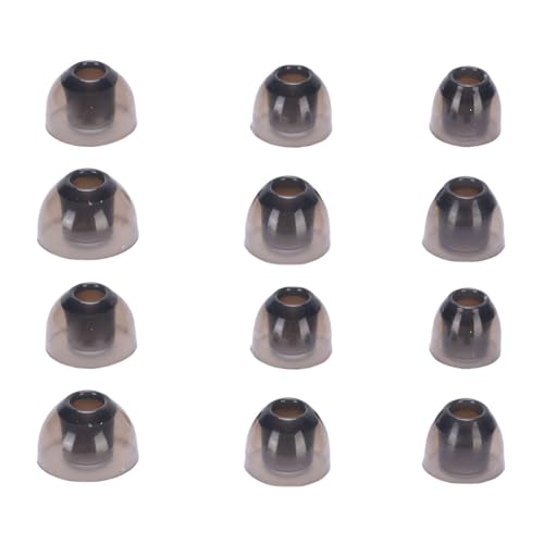 12 Stück Weiche Silikon-Ersatz-Ohrstöpsel, Ohrstöpsel mit Geräuschunterdrückung, Kompatibel mit den Meisten In-Ear-Kopfhörern (Innenloch 5 Mm Bis 6,5 Mm) von Lazmin112