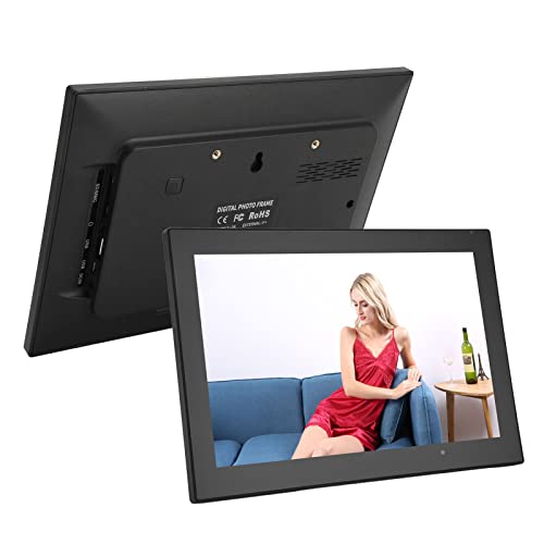 1280 X 800 Digitaler Fotorahmen, Integrierter Lichtsensor, Drahtlose Gemeinsame Nutzung, 16 GB Speicher, 10,1-Zoll-IPS-Bildschirm, WiFi-Unterstützung, MP4, für 6.0 (EU-Stecker) von Lazmin112