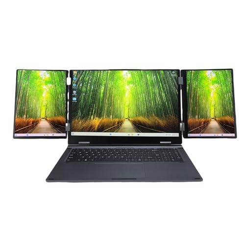 16 -Zoll -Laptop, Faltbarer Triple -Bildschirm -Laptop mit 2 10,5 Zoll Bildschirm, 1920x1200 120 Hz, 11 Pro, Core I7 CPU, 16 GB RAM, 2TB SSD, BT5.2 WiFi 6 RJ45, 5000mah, G (EU-Stecker) von Lazmin112