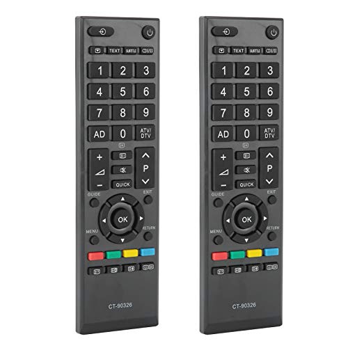 2PCS Wireless TV-Fernbedienung,Empfindliche Taste für Tragbare Fernsehsteuerung,Ersatzfernbedienung Anwendbar für Toshiba CT-90326 CT-90380 CT-90336 CT-90351 von Lazmin112