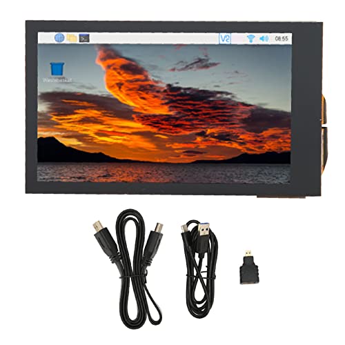 3,5-Zoll-IPS-Touchscreen, 5-Punkt-Touch, USB-Typ-C-Schnittstelle, RasPi-kompatibel, 170 Grad Sichtwinkel, Geeignet für Win 11, 10, 8.1, 8.7 von Lazmin112