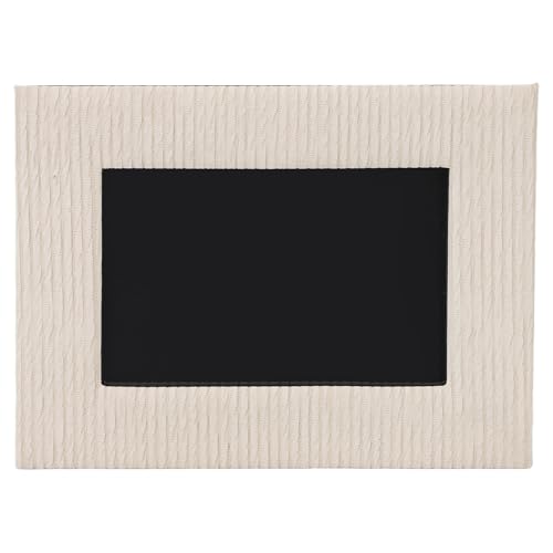 4 * 6 Zoll Leder Bilderrahmen, Fotorahmen für Rustikale Wohnkultur Einzigartige Textur Foto Bild Tabletop Wandhalterung Horizontal Vertikales Display (Beige) von Lazmin112