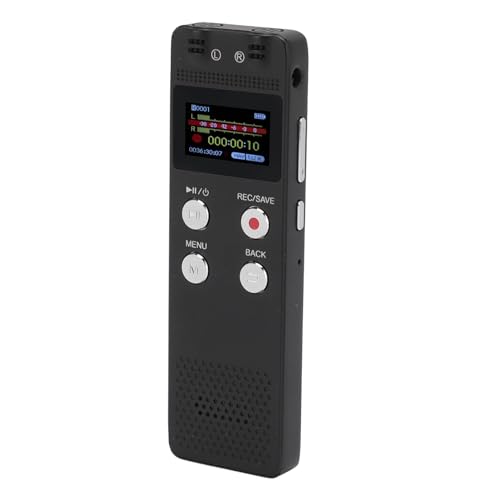 72 GB Digitaler Diktiergerät, Diktiergerät mit Wiedergabe, HD-LCD-Display, MP3-Player, Kleiner Diktiergerät für Vorträge, Besprechungen, Interviews (32GB) von Lazmin112