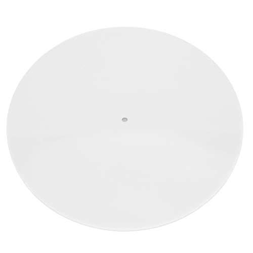 Acryl-Plattenspieler-Matte, Ersatz-Acryl-Schallplatten-Slipmat für 12-Zoll-Plattenspieler, Antistatische Slipmat, Universelle Plattenspieler-Slipmat (WHITE) von Lazmin112