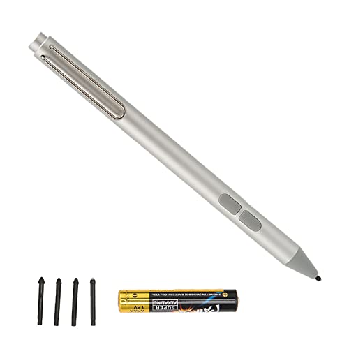 Aktive Eingabestifte, 4096 Druckempfindlich, Neigungsfunktion, für Go1 2 Pro 3 4 5 6 7 Book 1 2 3 Laptop 1 2 3, Kompatibel mit 10 (Silver) von Lazmin112
