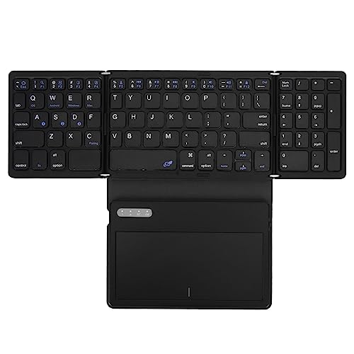 Bluetooth 5.1 Laptop-Tastatur, Faltbare 81-Tasten-Tablet-Tastatur in Voller Größe mit Großem Touchpad, Scherenfußstruktur, Geringe Latenz, für IOS für Android für Windows von Lazmin112