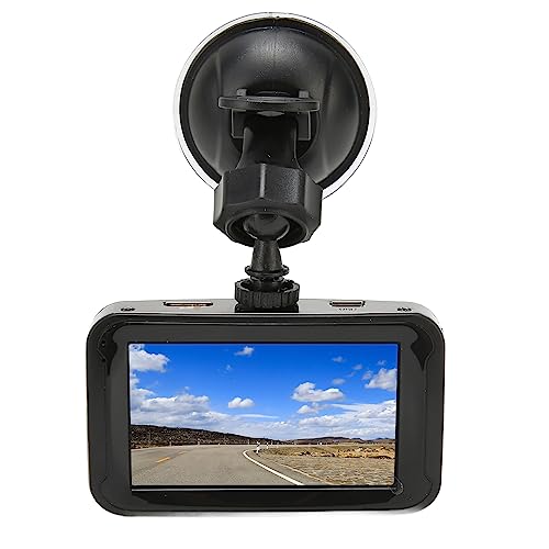 Dashcam, 1080p-Dashcam mit Zwei Objektiven Vorne und Hinten für Autos, 170°-Weitwinkel-Fahrrekorder, 3-Zoll-Bildschirm, Nachtsicht, G-Sensor, Loop-, Bewegungserkennung von Lazmin112