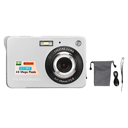 Digitalkamera, 4K-HD-Video, 48-Megapixel-Bild-Anti-Shake-Video-Camcorder, 2,7-Zoll-IPS-Bildschirm, Vlogging-Kamera mit 8-fachem Zoom, für Fotografie-Serienaufnahmen, für Anfänger von Lazmin112
