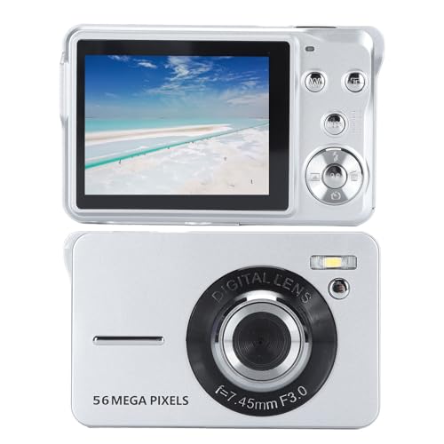 Digitalkamera, HD 1080P Vlogging-Kamera, 56 MP Kompaktkamera mit 20-fachem Digitalzoom, Tragbare Point-Shoot-Kamera mit Fülllicht, für Teenager, Jungen, Mädchen, Erwachsene, von Lazmin112