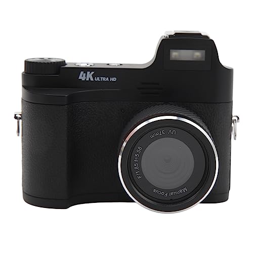 Digitalkamera für Fotografie, 4K 48MP 8X Zoom Vlogging-Kamera, Kompakte Reisekamera mit Blitz, 3,0-Zoll-LCD-Bildschirm-Retrokamera mit Anti-Rutsch-Mustergriff, 1500-mAh-Akku von Lazmin112